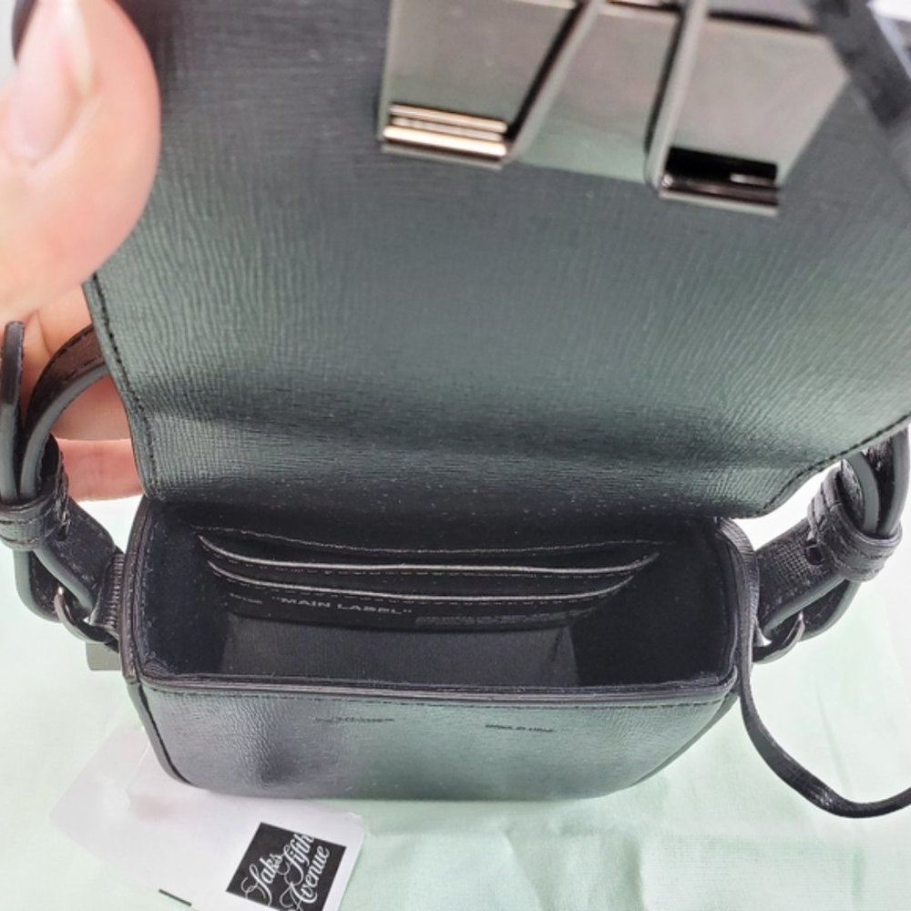 NWT$825 Off-White Baby Diagonal Binder Clip Leather Bag - Picture 8 of 16